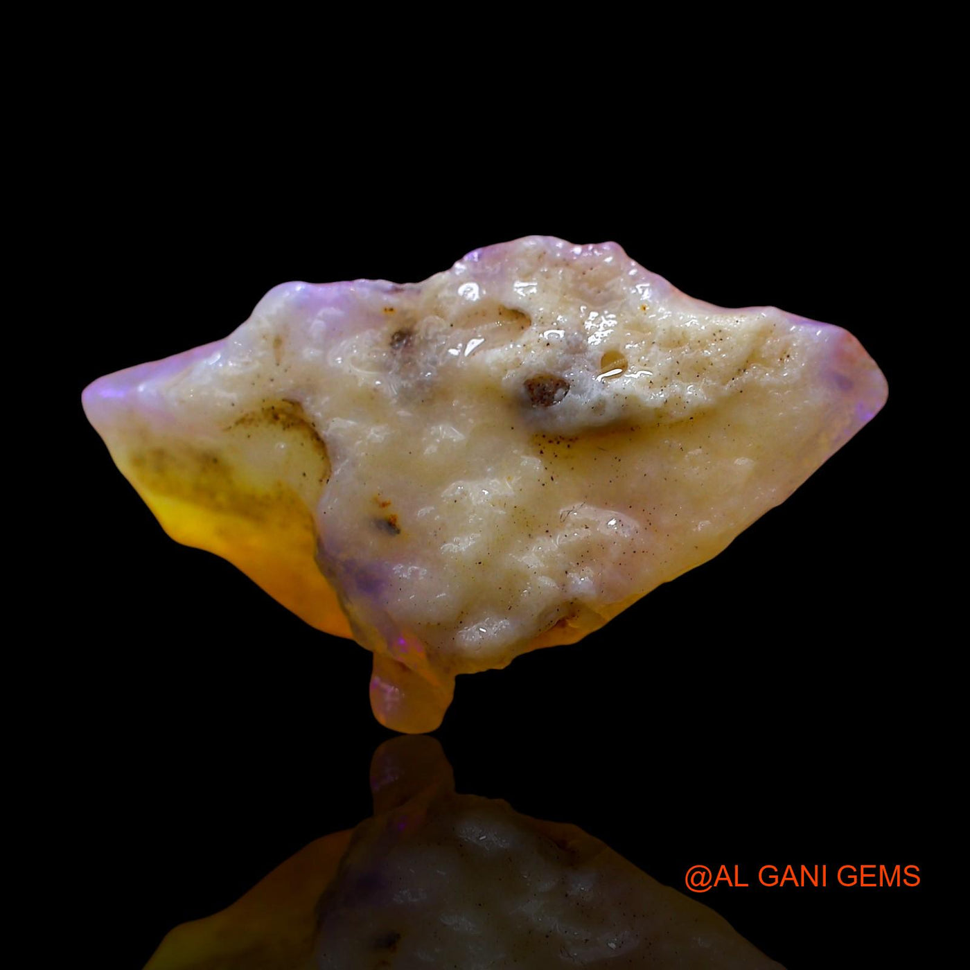 Natural Fire Opal Gemstone 8.00 Cts Loose Fancy Rough From Australia 22x13x9 mm RD-837
