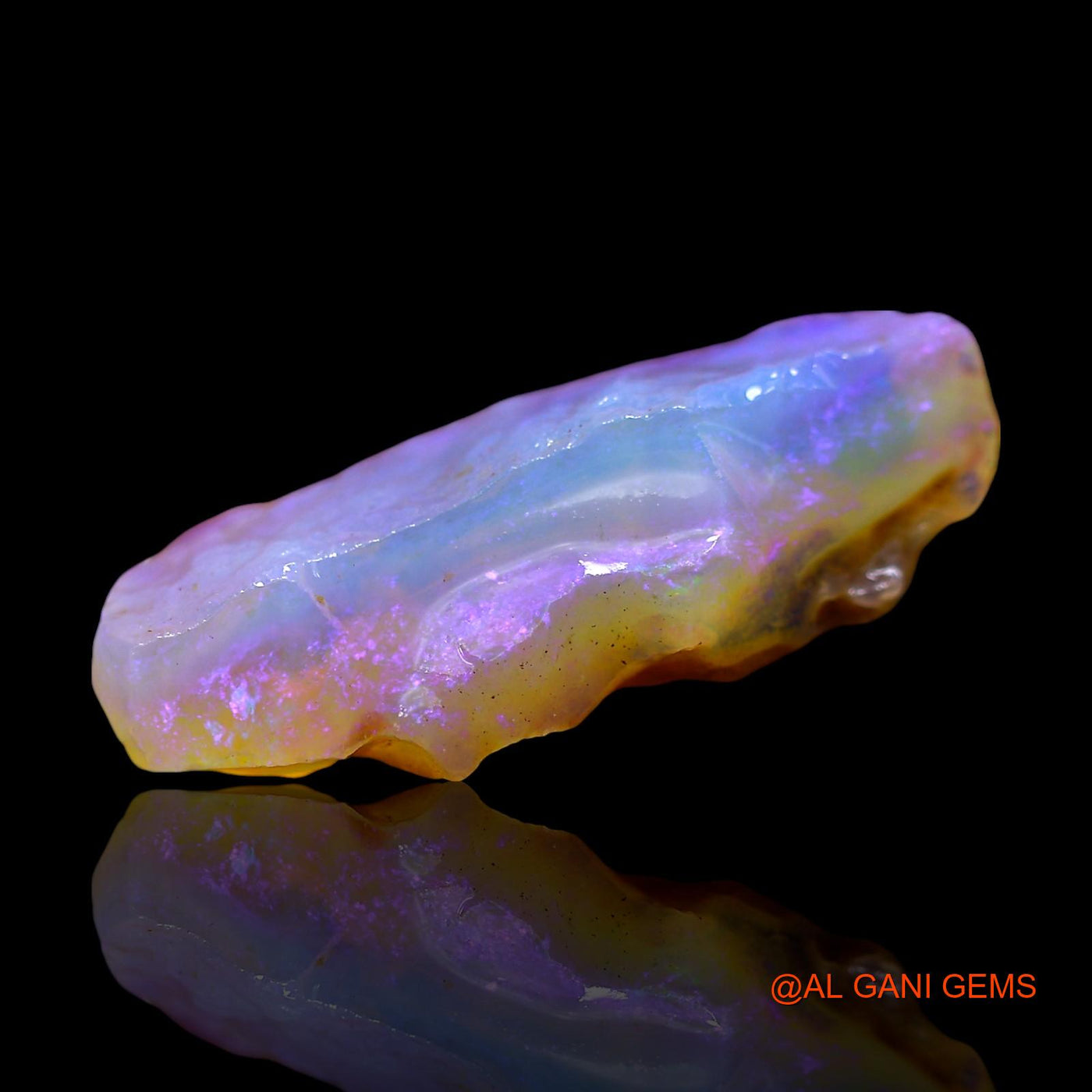 Natural Untreated Fire Opal Loose Gemstone Fancy Rough From Australia 7.00 Cts 22x10x8 mm RD-853