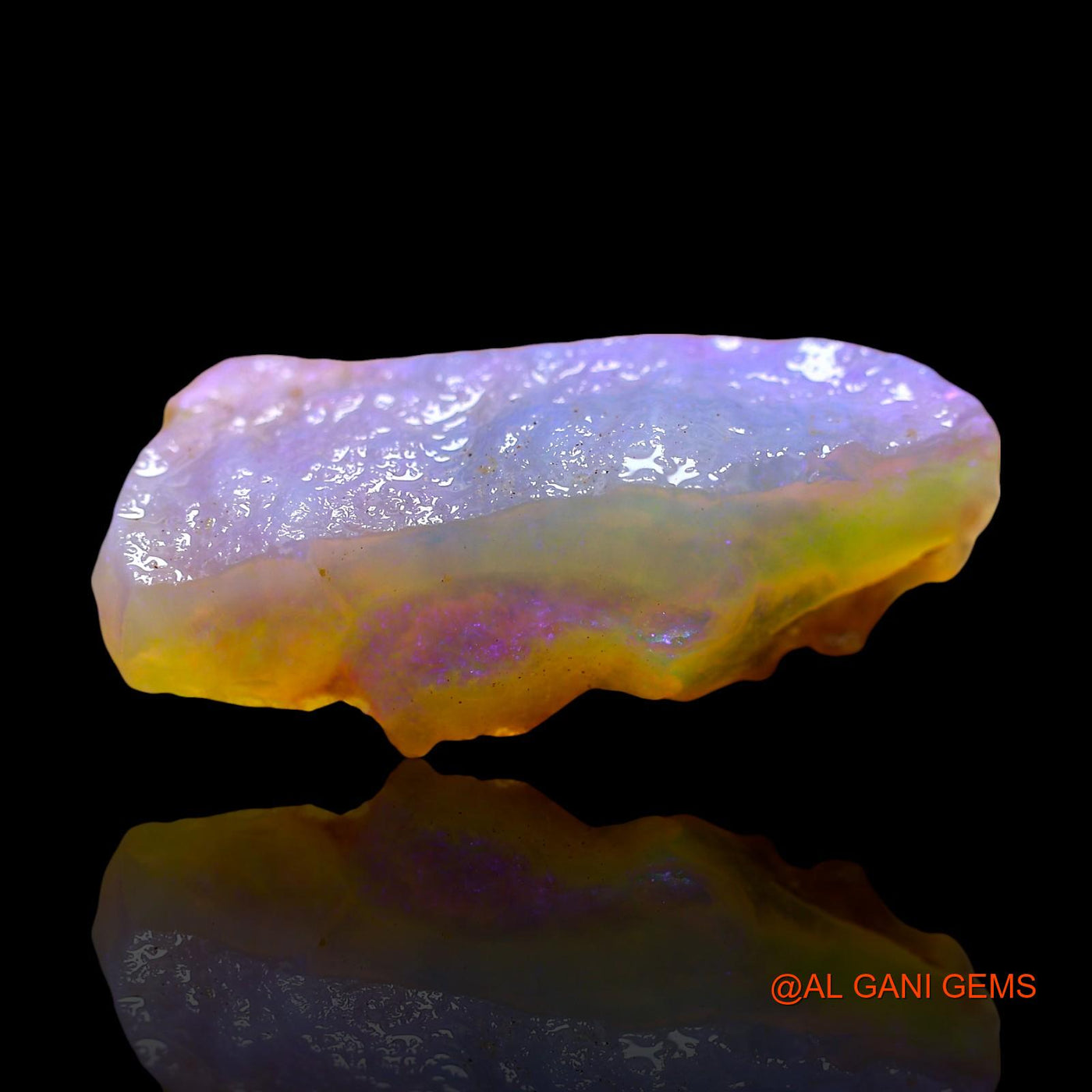 Natural Untreated Fire Opal Loose Gemstone Fancy Rough From Australia 7.00 Cts 22x10x8 mm RD-853