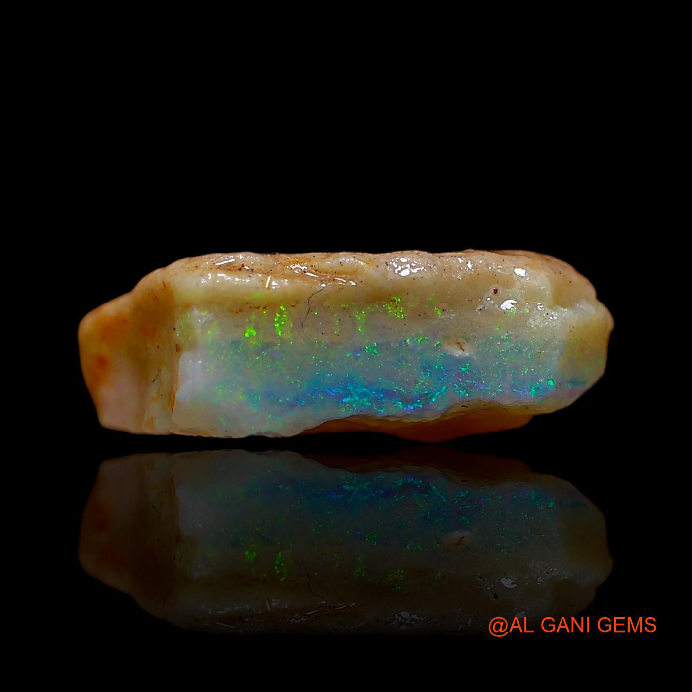 Natural Untreated Fire Opal Loose Gemstone Fancy Rough From Australia 4.00 Cts 14x11x4 mm RD-85