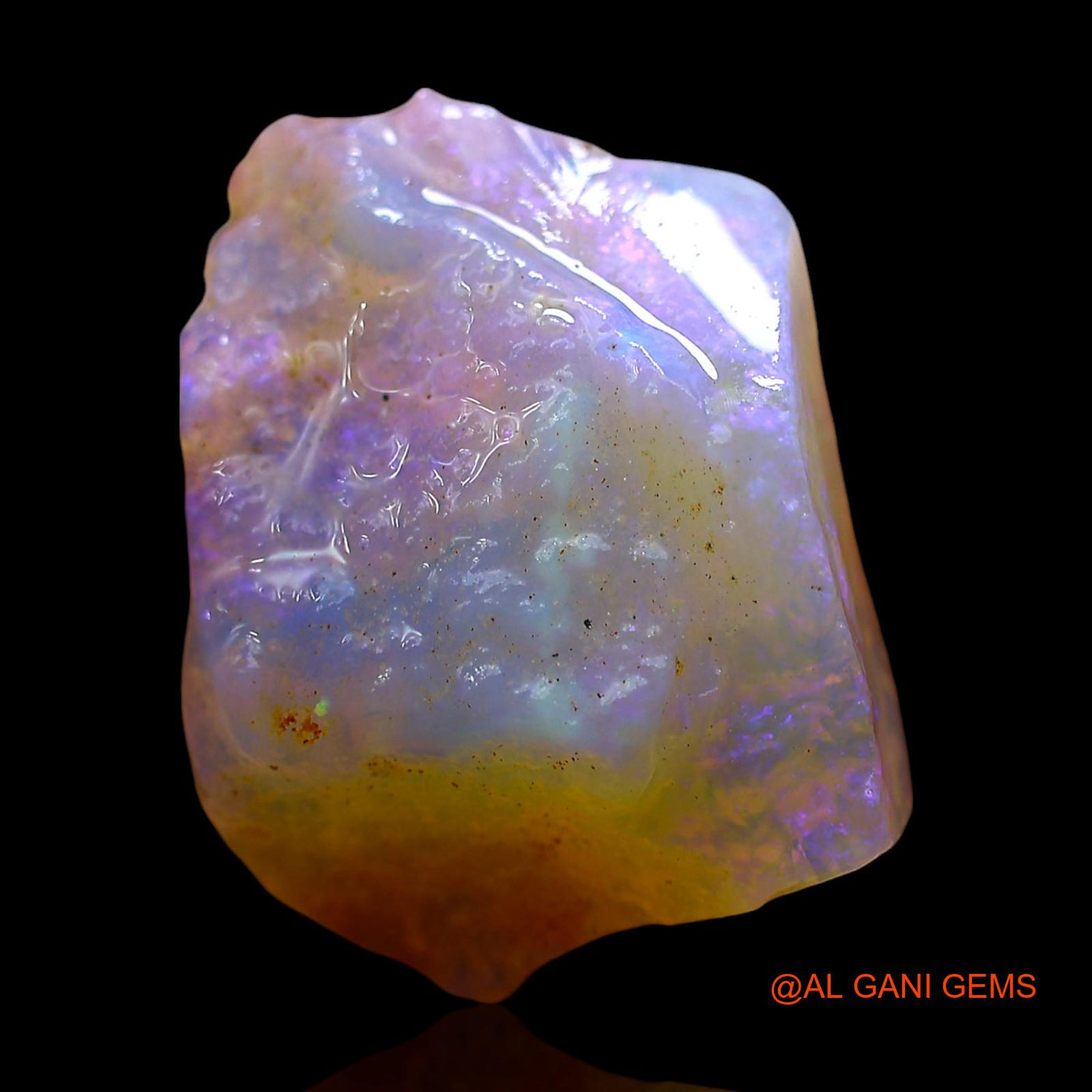 Natural Untreated Fire Opal Loose Gemstone Fancy Rough From Australia 8.00 Cts 17x13x7 mm RD-864