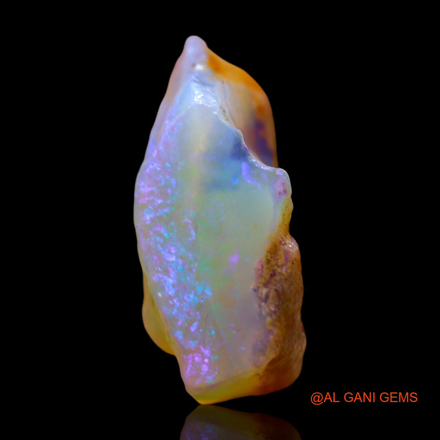 Natural Untreated Fire Opal Loose Gemstone Fancy Rough From Australia 8.00 Cts 17x13x7 mm RD-864
