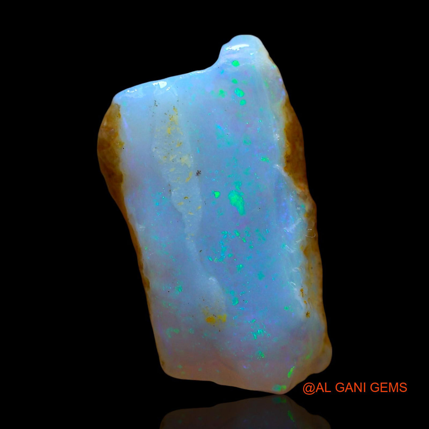Natural Untreated Fire Opal Loose Gemstone Fancy Rough From Australia 8.00 Cts 17x10x8 mm RD-887