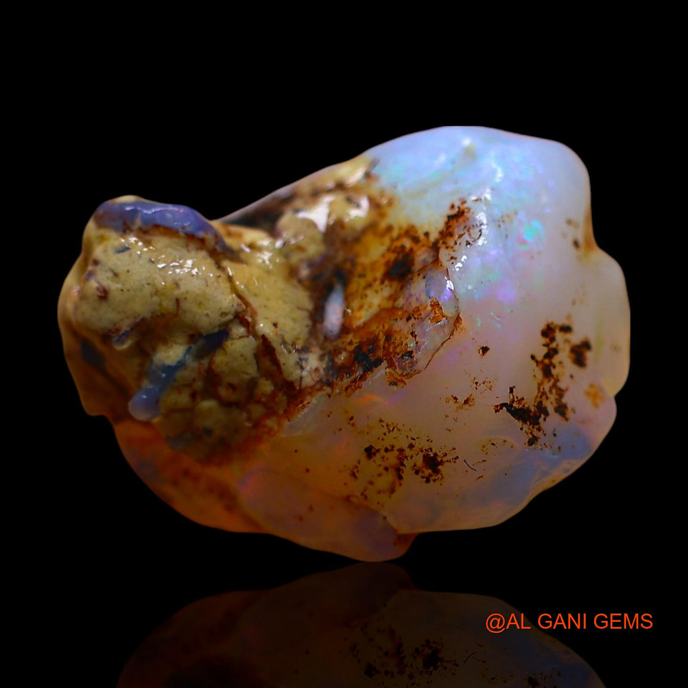 6.00 Cts Natural Australian Fire Opal Loose Gemstone Fancy Rough 15x10x7 mm RD-919