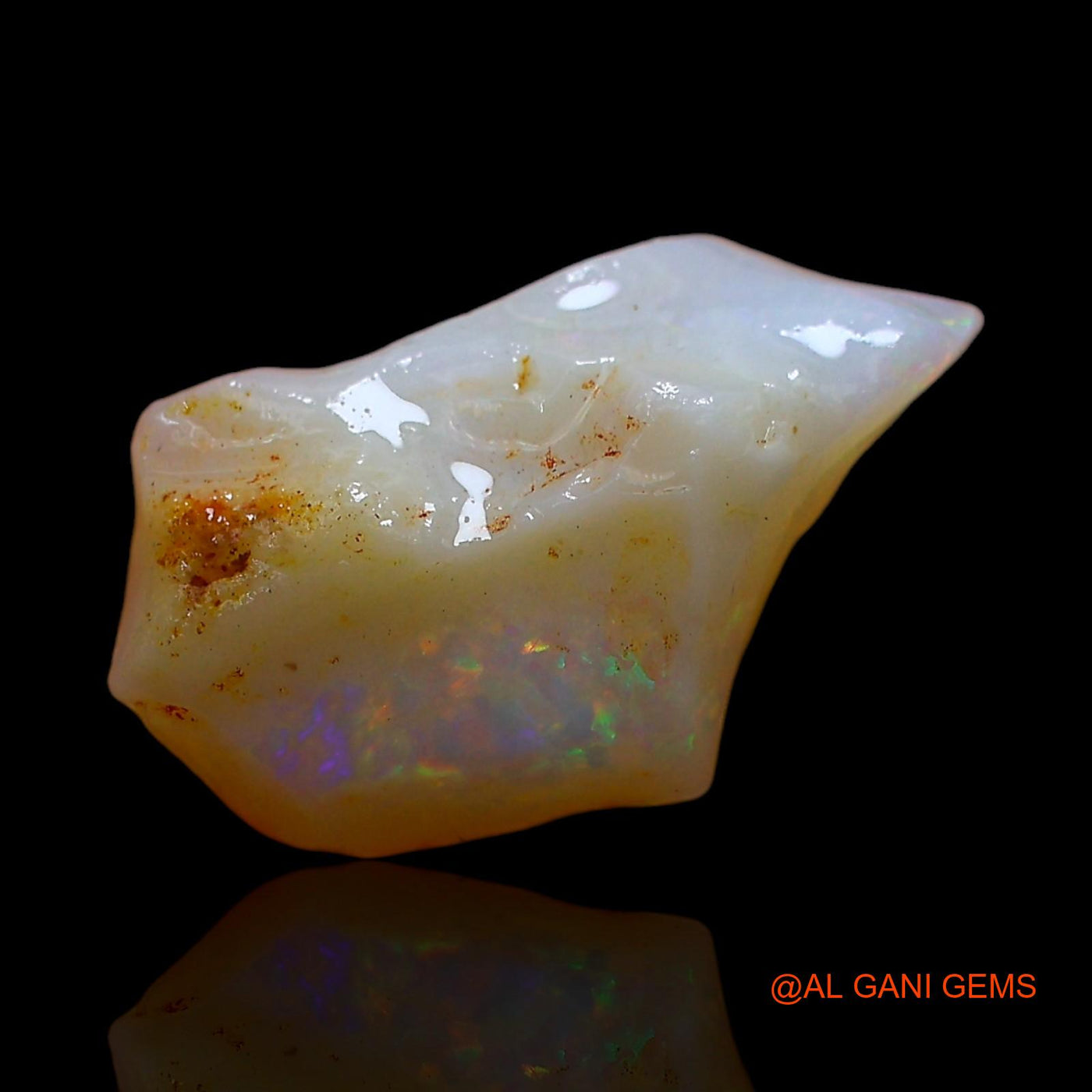 Natural Fire Opal Gemstone 3.00 Cts Loose Fancy Rough From Australia 16x9x5 mm RD-93
