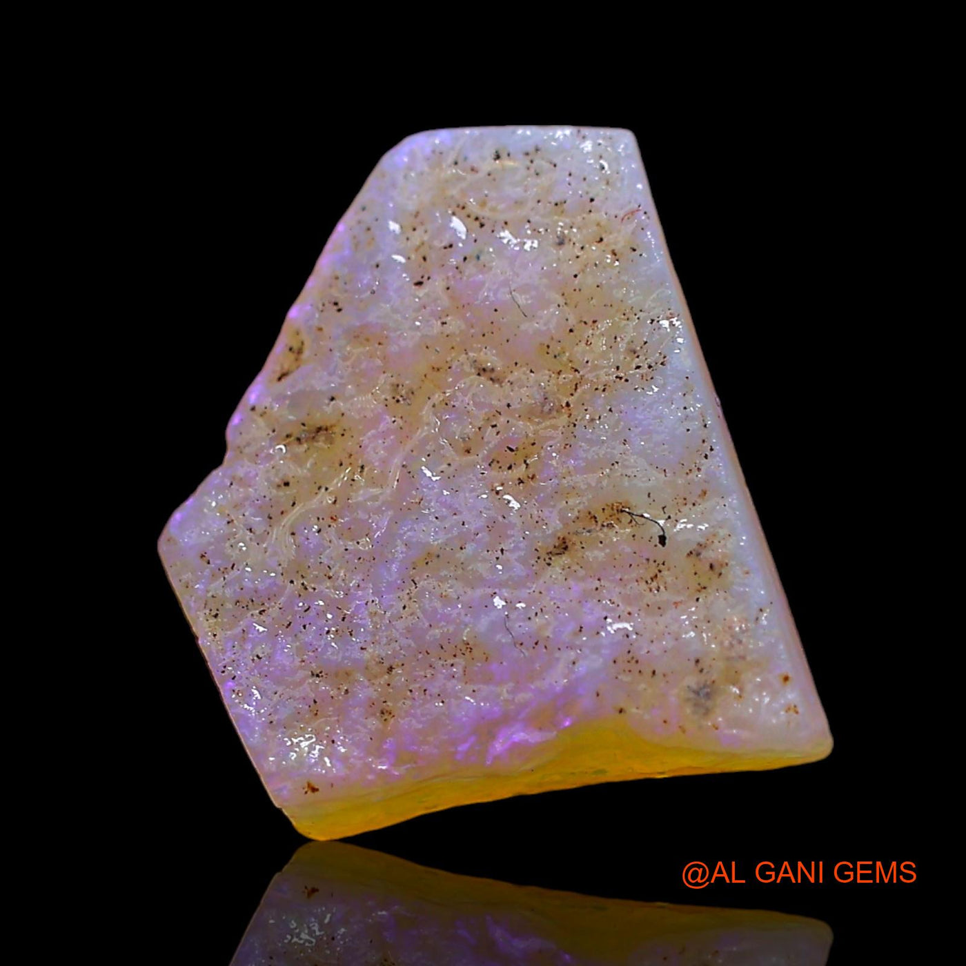 Natural Untreated Fire Opal Loose Gemstone Fancy Rough From Australia 3.00 Cts 12x10x3 mm RD-95