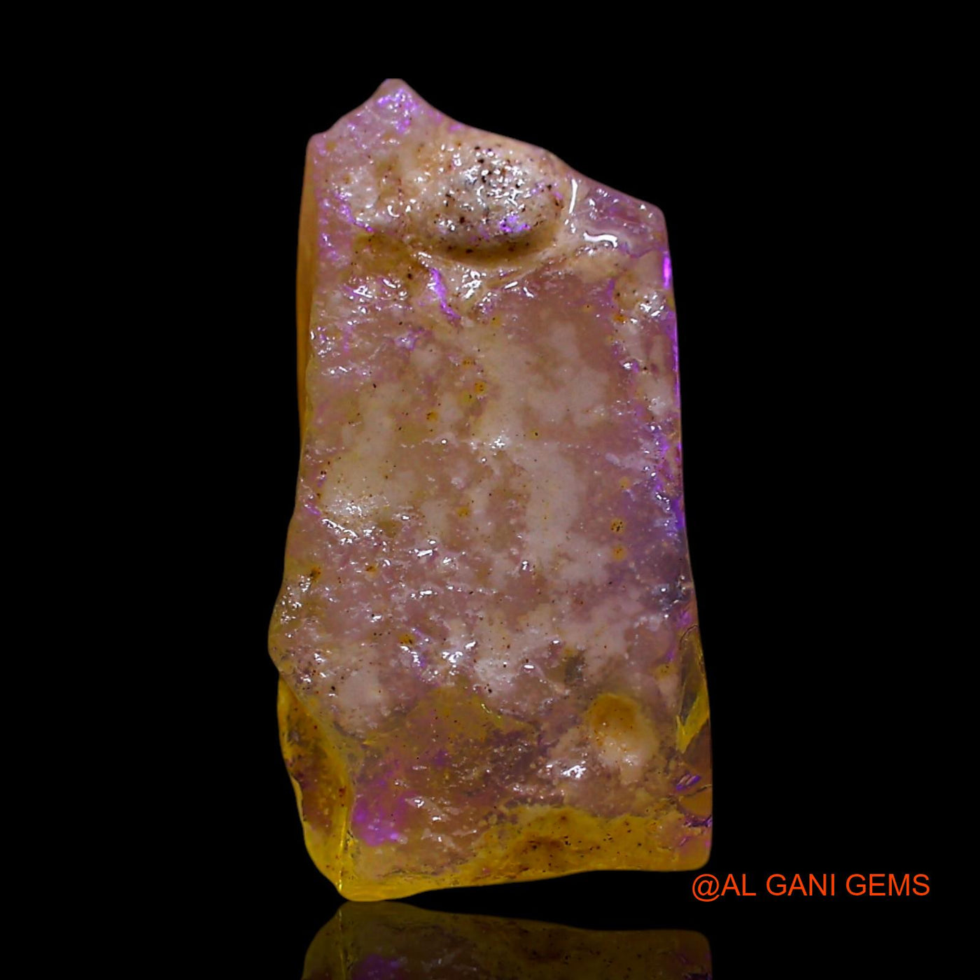 Natural Untreated Fire Opal Loose Gemstone Fancy Rough From Australia 3.00 Cts 15x8x4 mm RE-1000