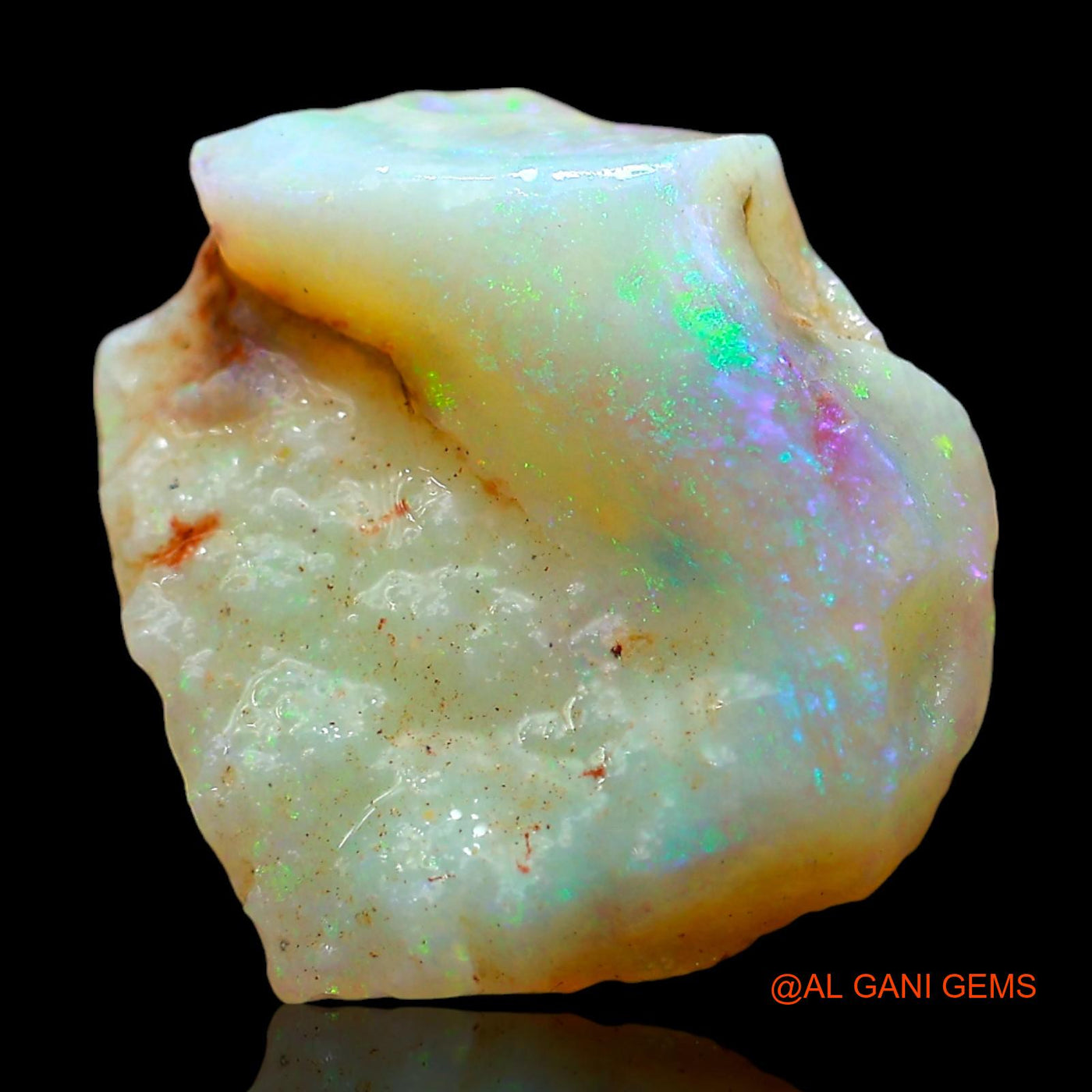 Natural Fire Opal Gemstone 7.00 Cts Loose Fancy Rough From Australia 16x15x6 mm RE-101