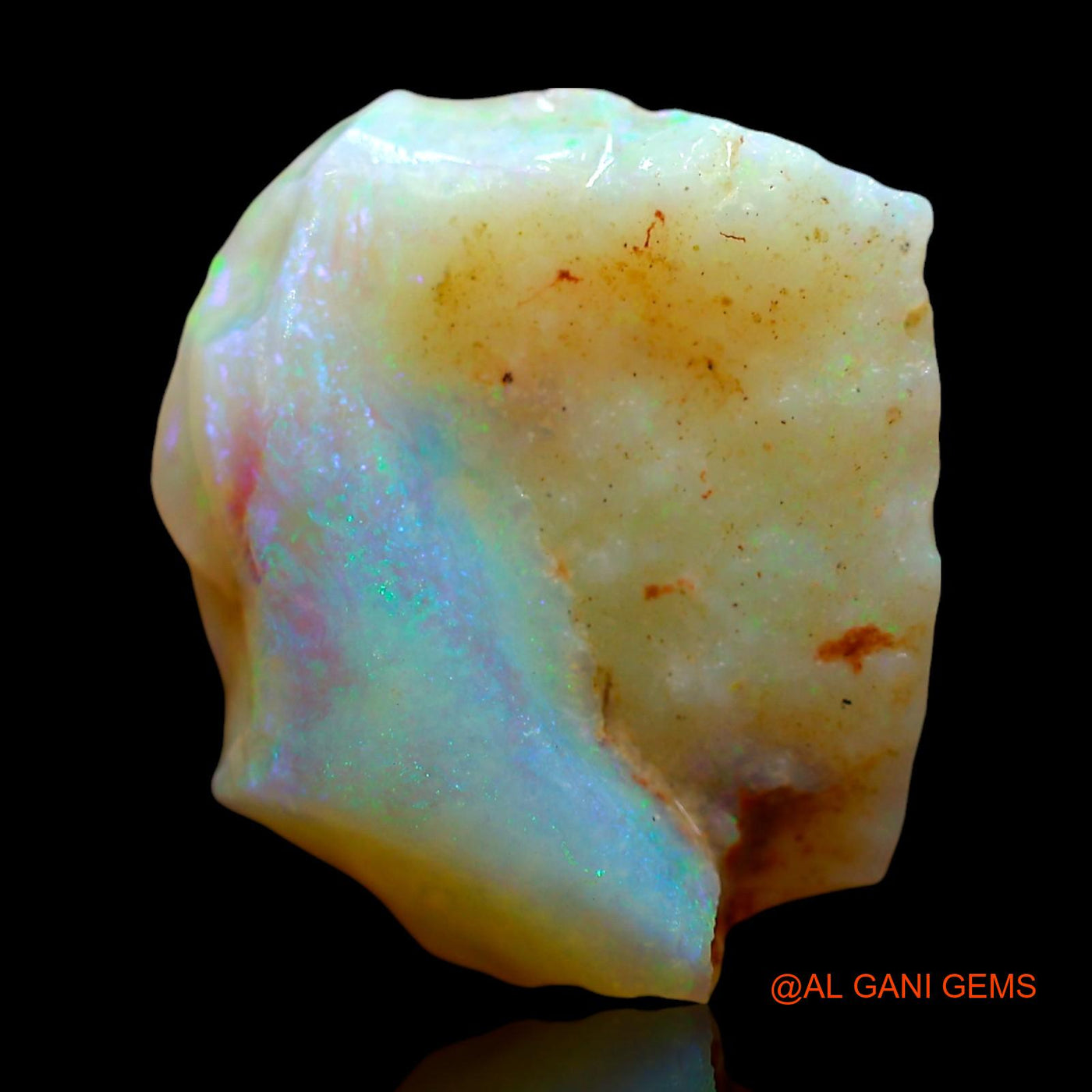 Natural Fire Opal Gemstone 7.00 Cts Loose Fancy Rough From Australia 16x15x6 mm RE-101