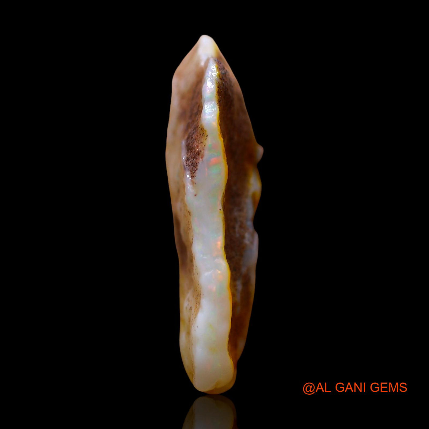 Natural Fire Opal Gemstone 7.00 Cts Loose Fancy Rough From Australia 24x12x6 mm RE-10