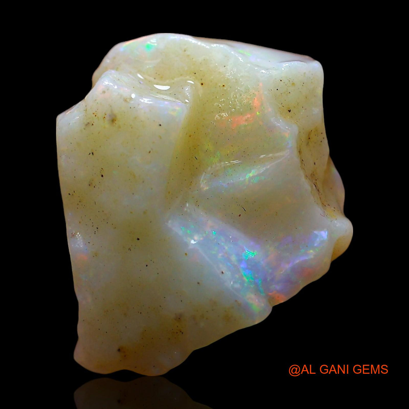 Natural Untreated Fire Opal Loose Gemstone Fancy Rough From Australia 8.00 Cts 16x13x8 mm RE-115
