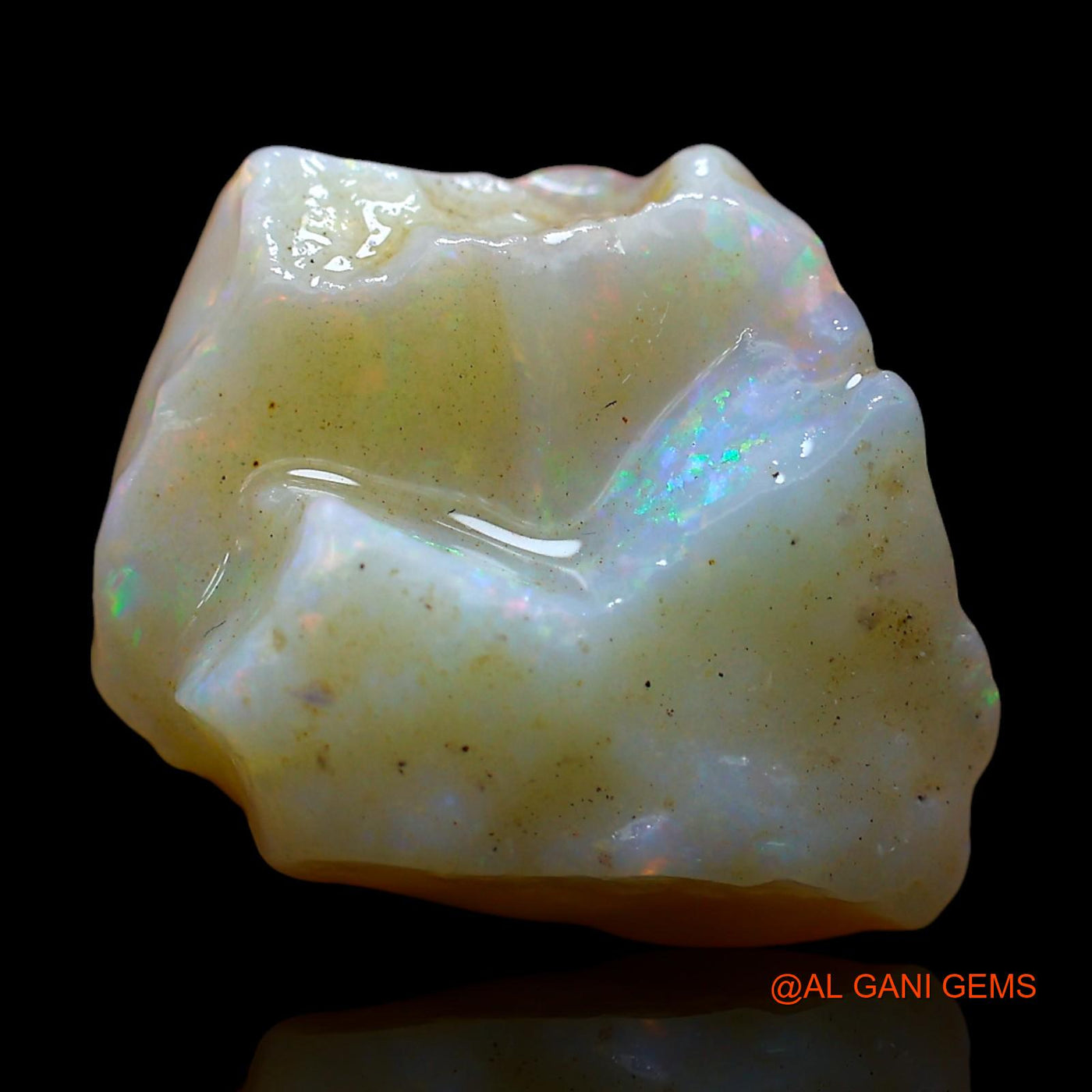 Natural Untreated Fire Opal Loose Gemstone Fancy Rough From Australia 8.00 Cts 16x13x8 mm RE-115