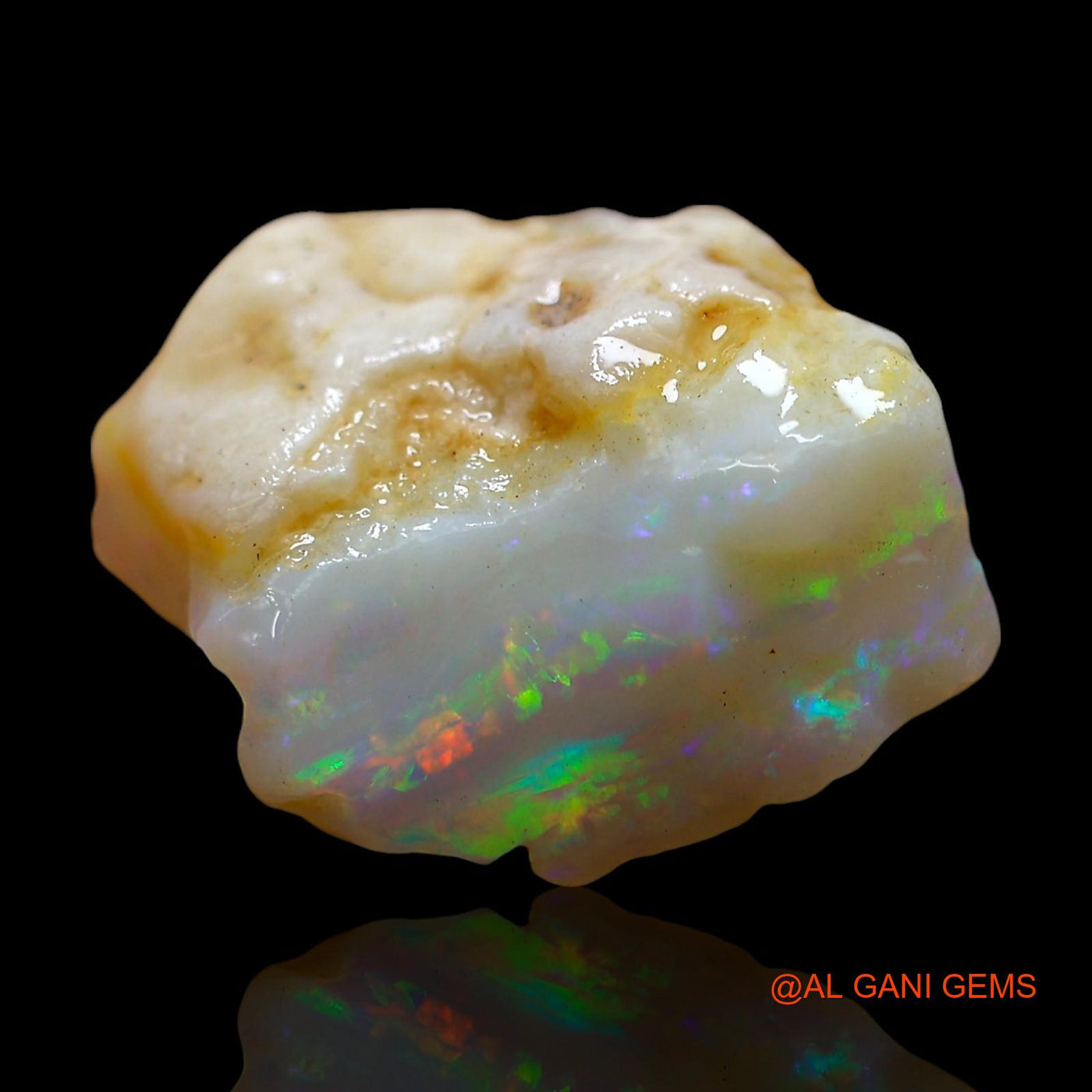 Natural Untreated Fire Opal Loose Gemstone Fancy Rough From Australia 8.00 Cts 16x13x8 mm RE-115