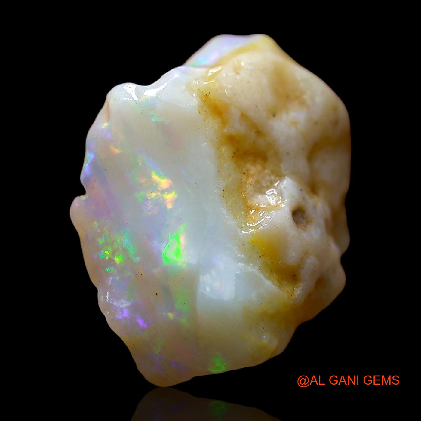 Natural Untreated Fire Opal Loose Gemstone Fancy Rough From Australia 8.00 Cts 16x13x8 mm RE-115