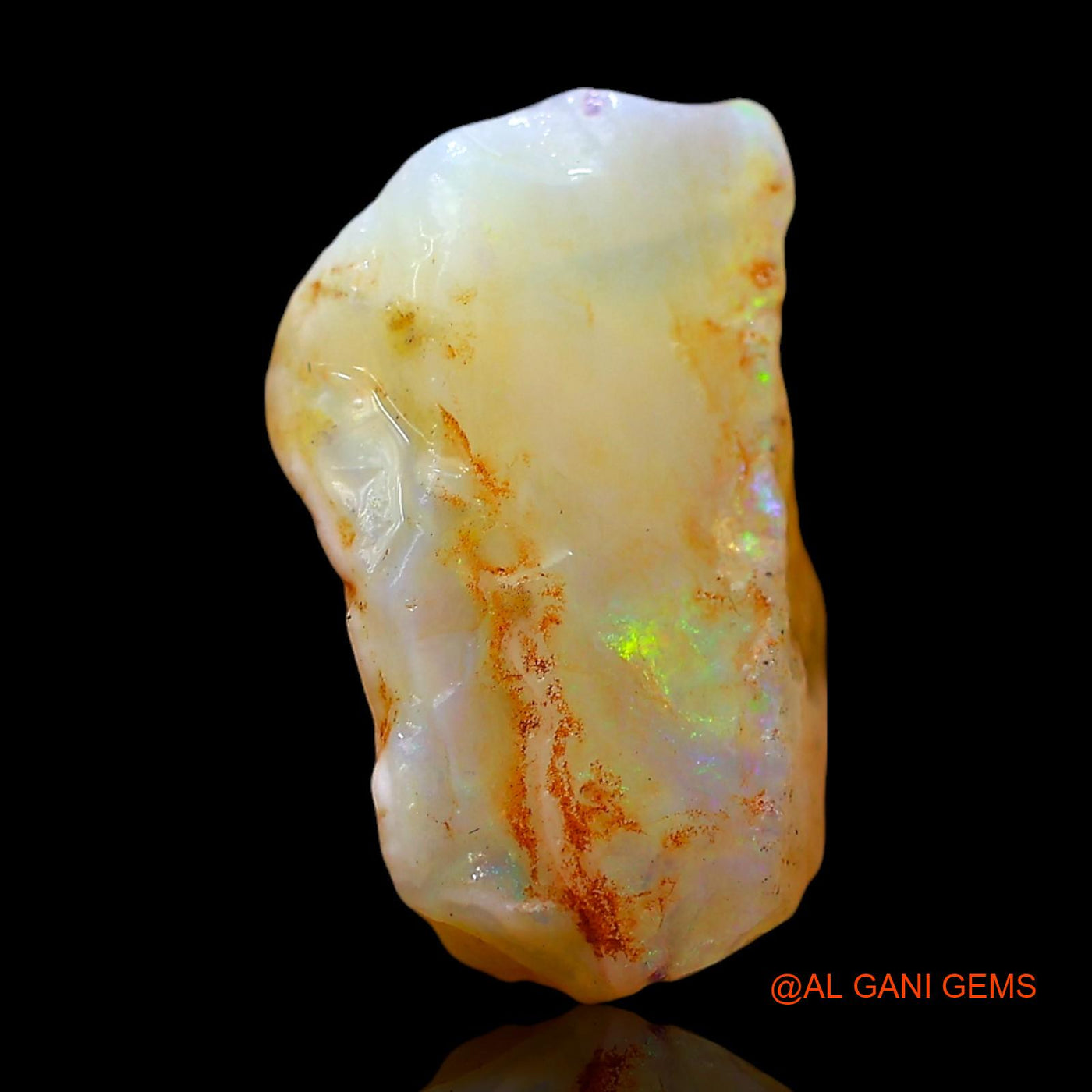 Natural Fire Opal Gemstone 7.00 Cts Loose Fancy Rough From Australia 15x11x10 mm RE-122