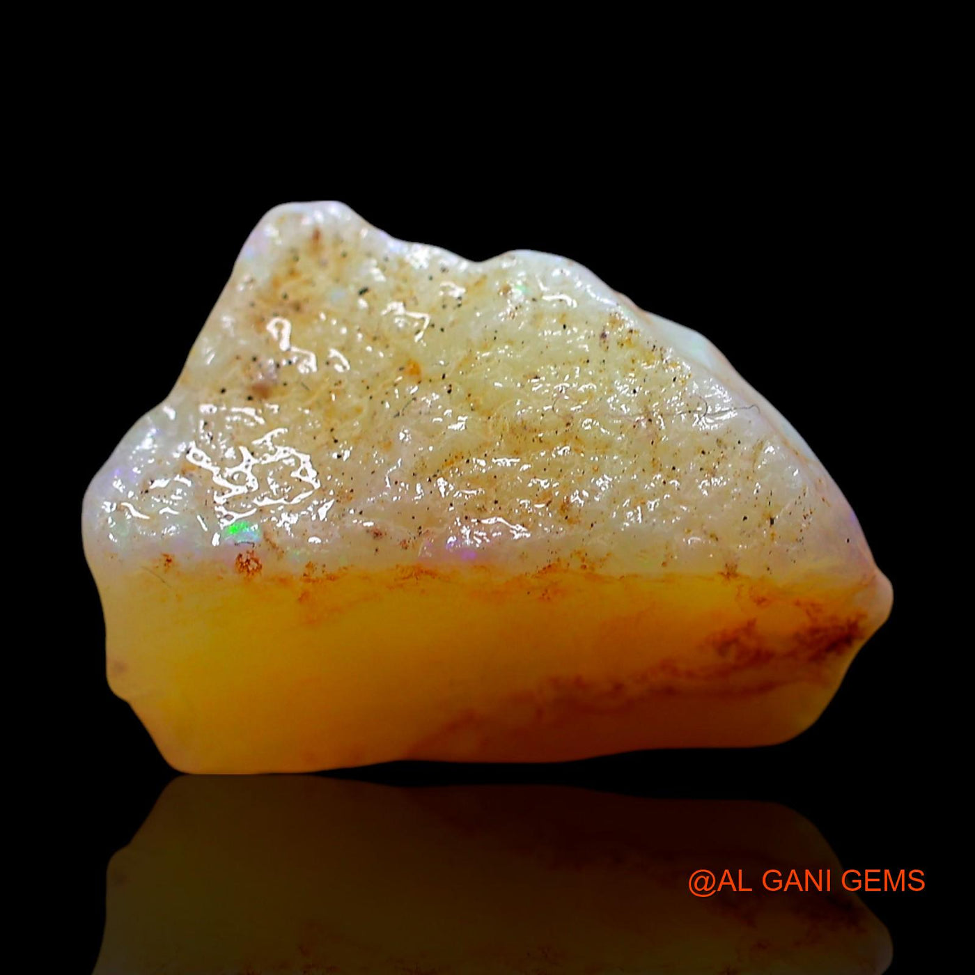 Natural Fire Opal Gemstone 7.00 Cts Loose Fancy Rough From Australia 15x11x10 mm RE-122