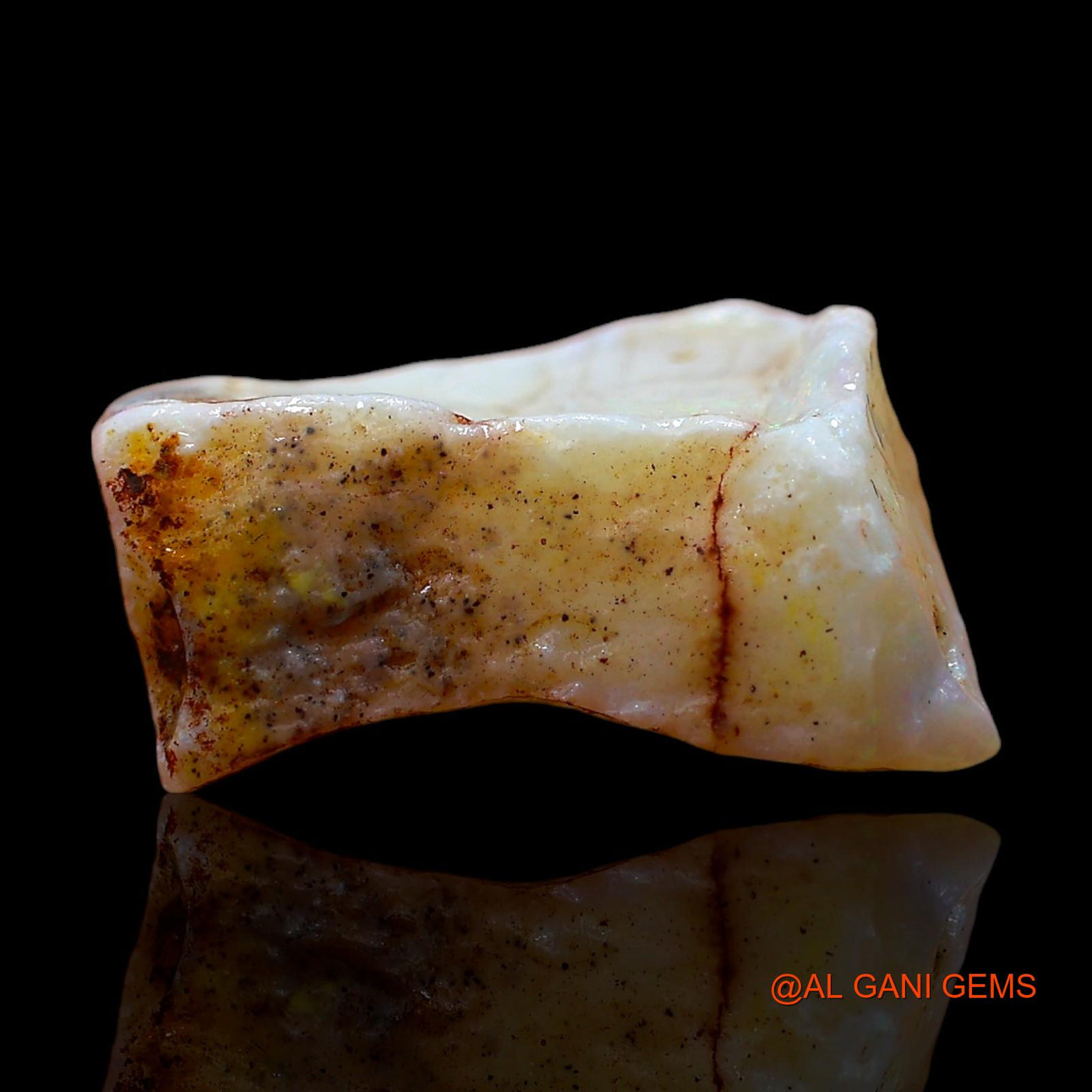 Natural Fire Opal Gemstone 8.00 Cts Loose Fancy Rough From Australia 15x13x9 mm RE-123