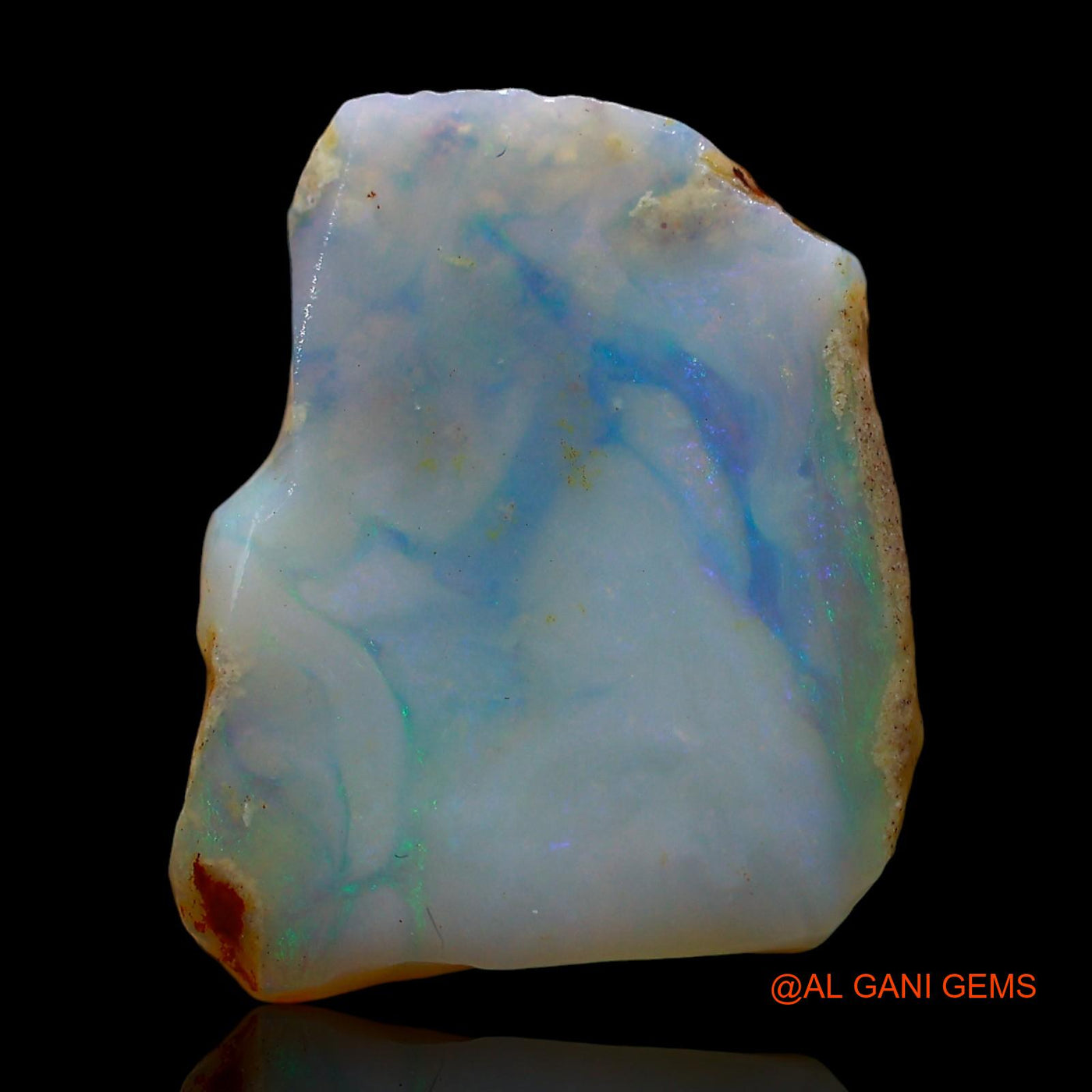 Natural Untreated Fire Opal Loose Gemstone Fancy Rough From Australia 7.00 Cts 19x15x3 mm RE-12