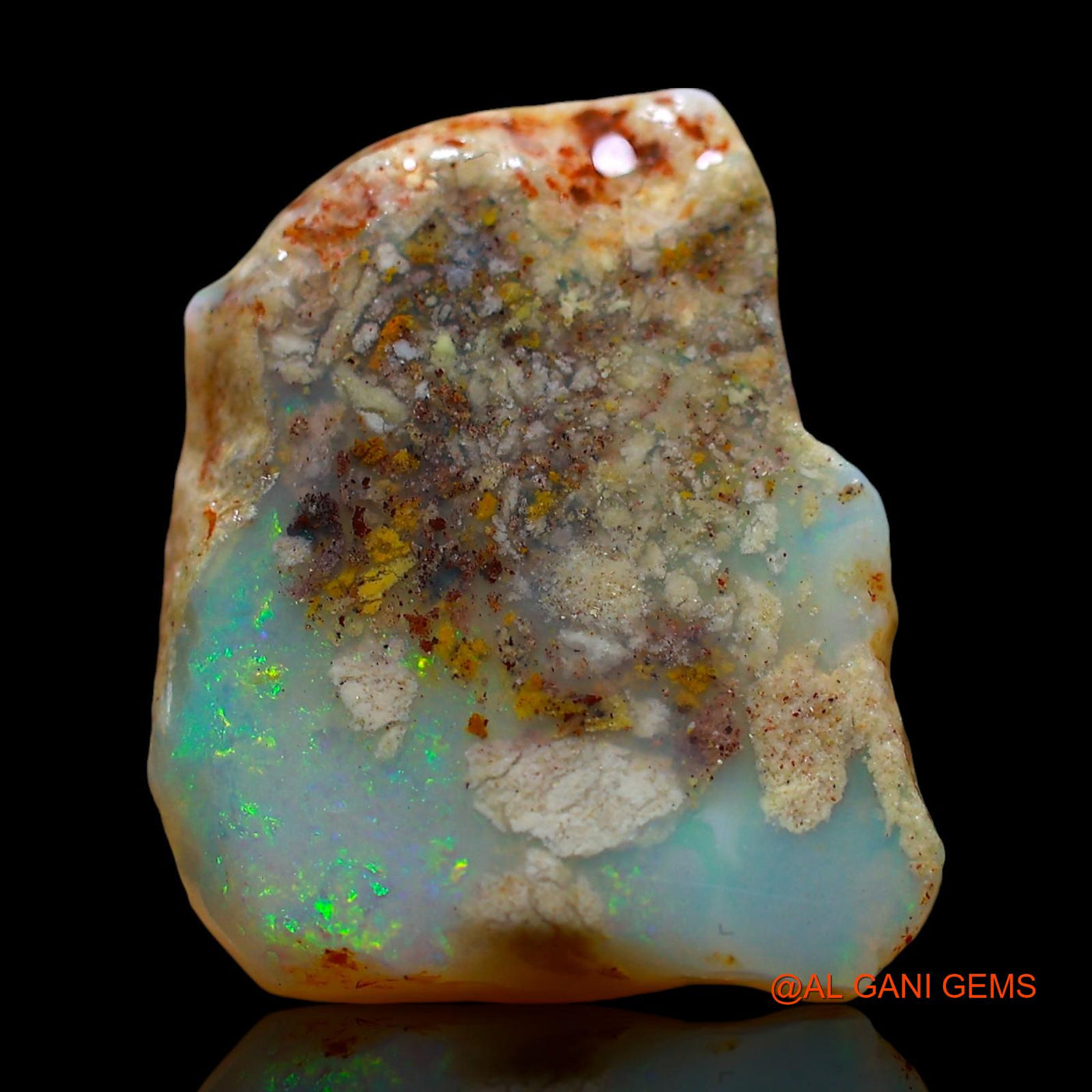 Natural Untreated Fire Opal Loose Gemstone Fancy Rough From Australia 7.00 Cts 19x15x3 mm RE-12