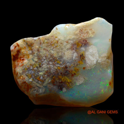 Natural Untreated Fire Opal Loose Gemstone Fancy Rough From Australia 7.00 Cts 19x15x3 mm RE-12