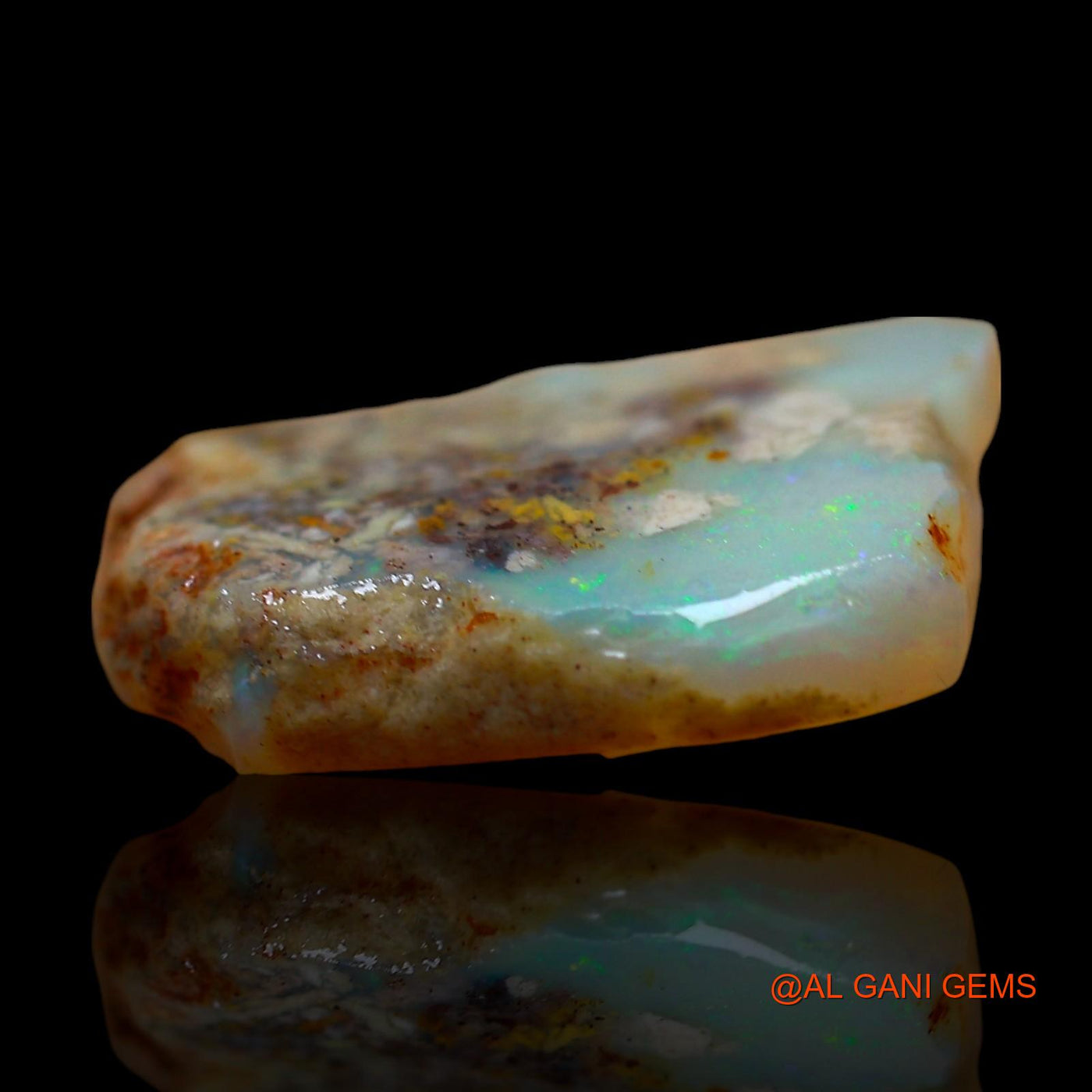 Natural Untreated Fire Opal Loose Gemstone Fancy Rough From Australia 7.00 Cts 19x15x3 mm RE-12
