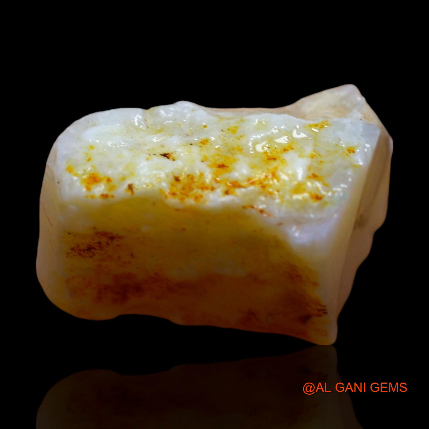 Natural Untreated Fire Opal Loose Gemstone Fancy Rough From Australia 7.00 Cts 16x10x9 mm RE-156