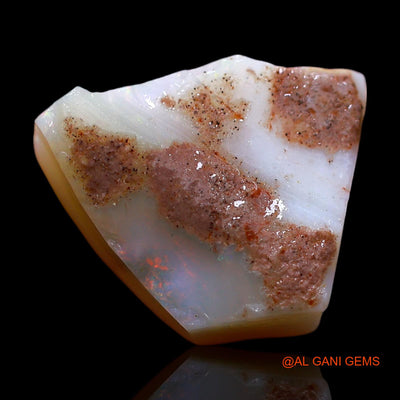 Natural Untreated Fire Opal Loose Gemstone Fancy Rough From Australia 7.00 Cts 13x11x7 mm RE-167