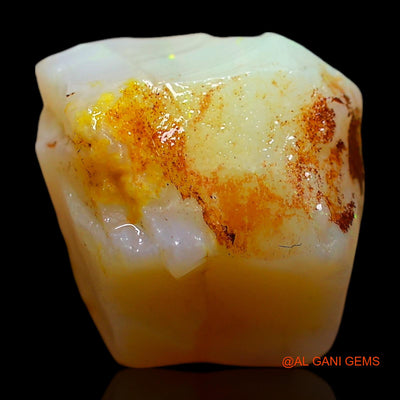 Natural Fire Opal Gemstone 11.00 Cts Loose Fancy Rough From Australia 12x11x11 mm RE-168