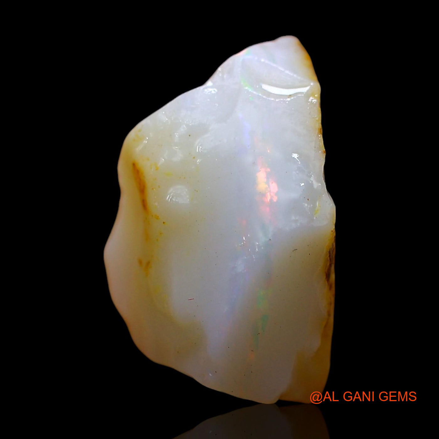 Natural Untreated Fire Opal Loose Gemstone Fancy Rough From Australia 8.00 Cts 14x11x8 mm RE-175