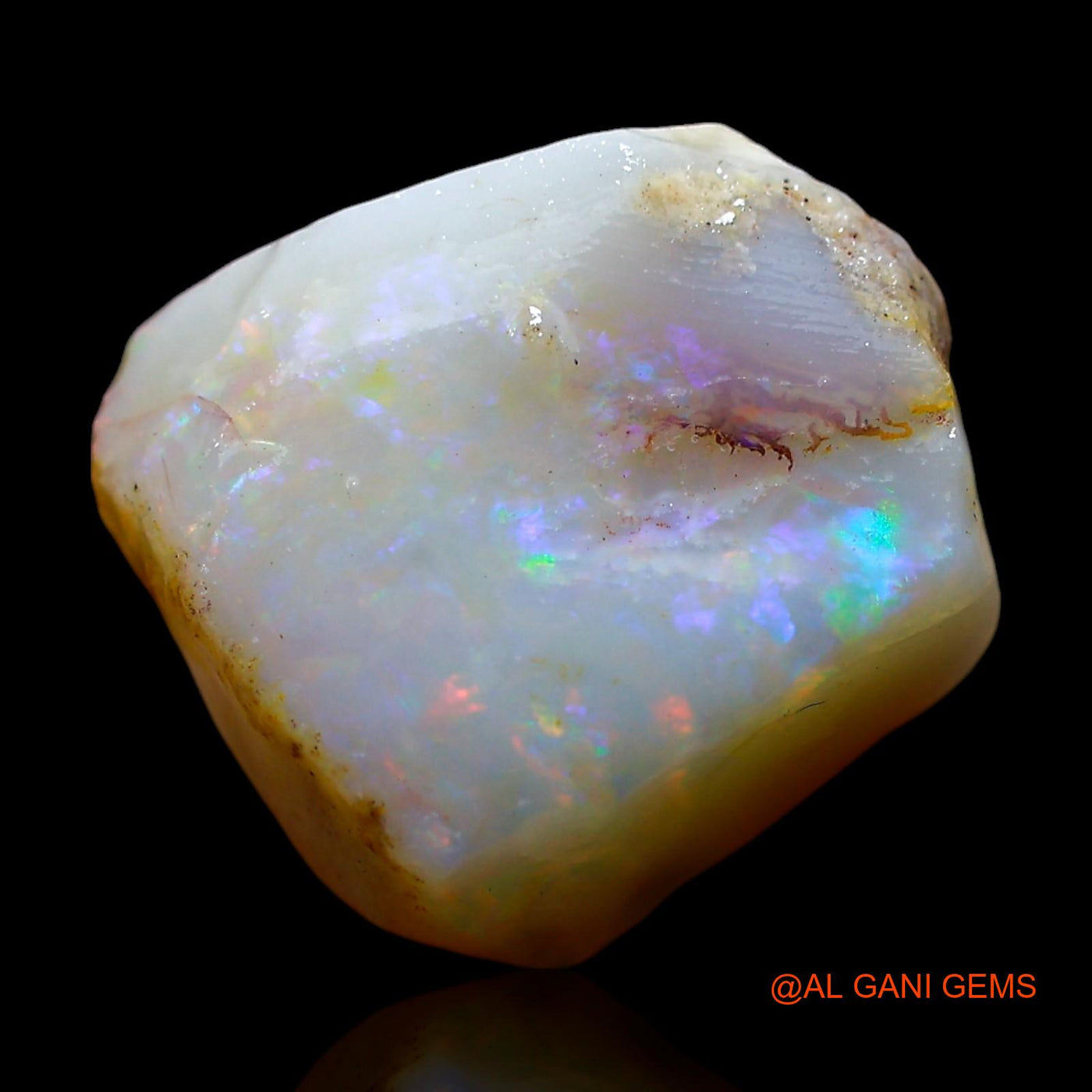 Natural Untreated Fire Opal Loose Gemstone Fancy Rough From Australia 6.00 Cts 13x11x6 mm RE-186
