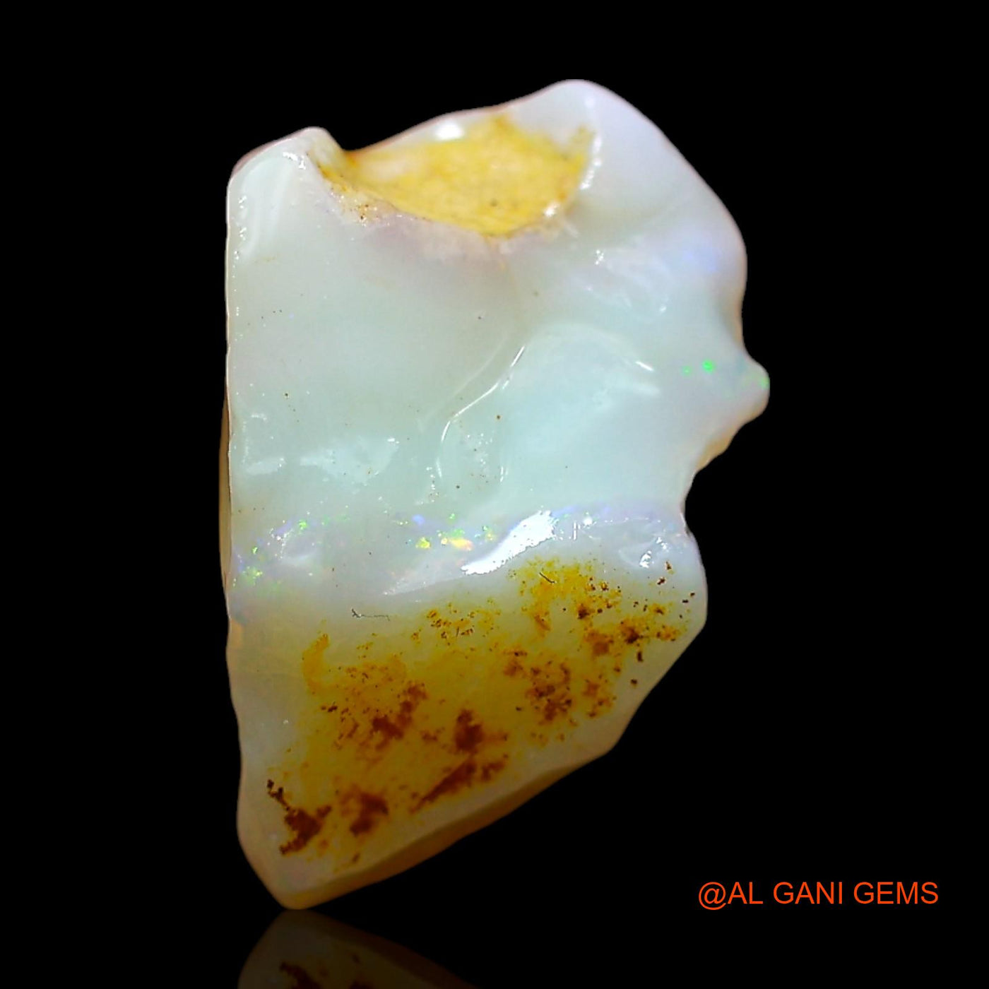 Natural Fire Opal Gemstone 5.00 Cts Loose Fancy Rough From Australia 15x11x8 mm RE-190