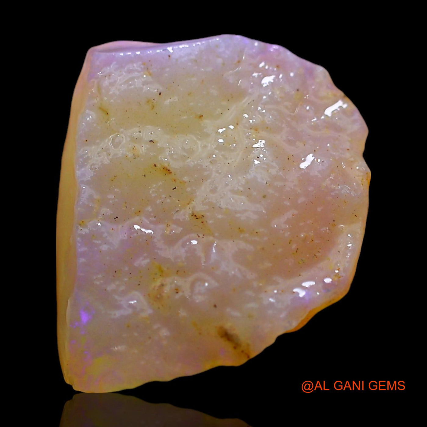 Natural Fire Opal Gemstone 5.00 Cts Loose Fancy Rough From Australia 14x12x6 mm RE-193