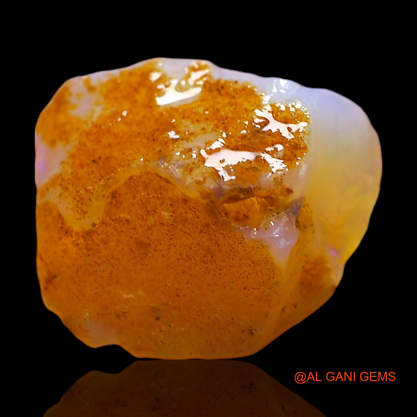 Natural Fire Opal Gemstone 5.00 Cts Loose Fancy Rough From Australia 14x12x6 mm RE-193