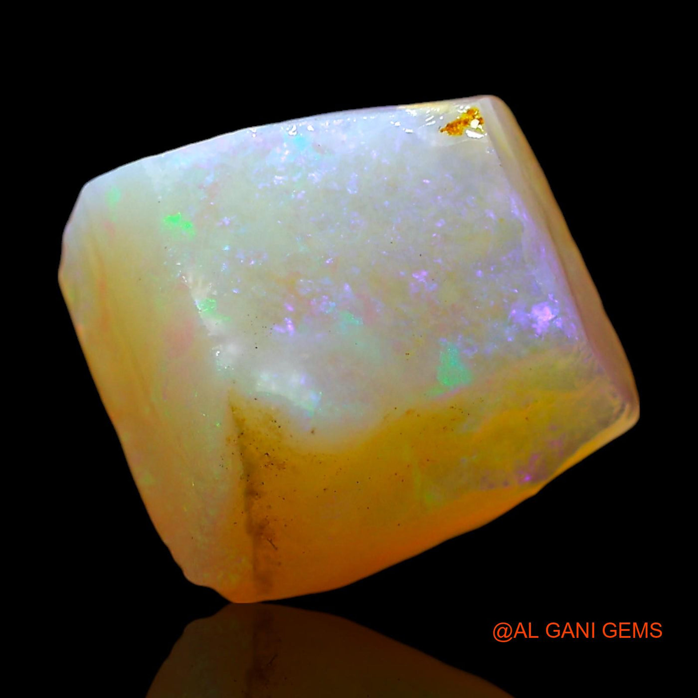 Natural Fire Opal Gemstone 4.00 Cts Loose Fancy Rough From Australia 10x10x6 mm RE-199