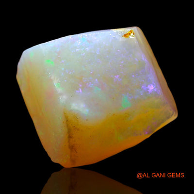 Natural Fire Opal Gemstone 4.00 Cts Loose Fancy Rough From Australia 10x10x6 mm RE-199
