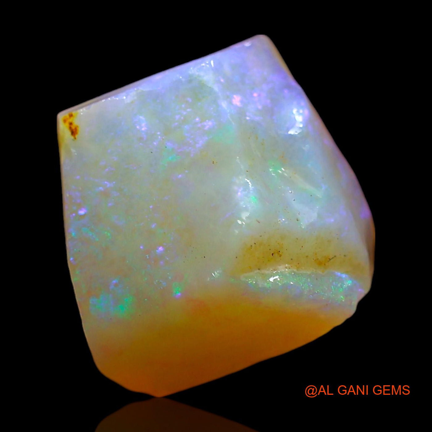 Natural Fire Opal Gemstone 4.00 Cts Loose Fancy Rough From Australia 10x10x6 mm RE-199