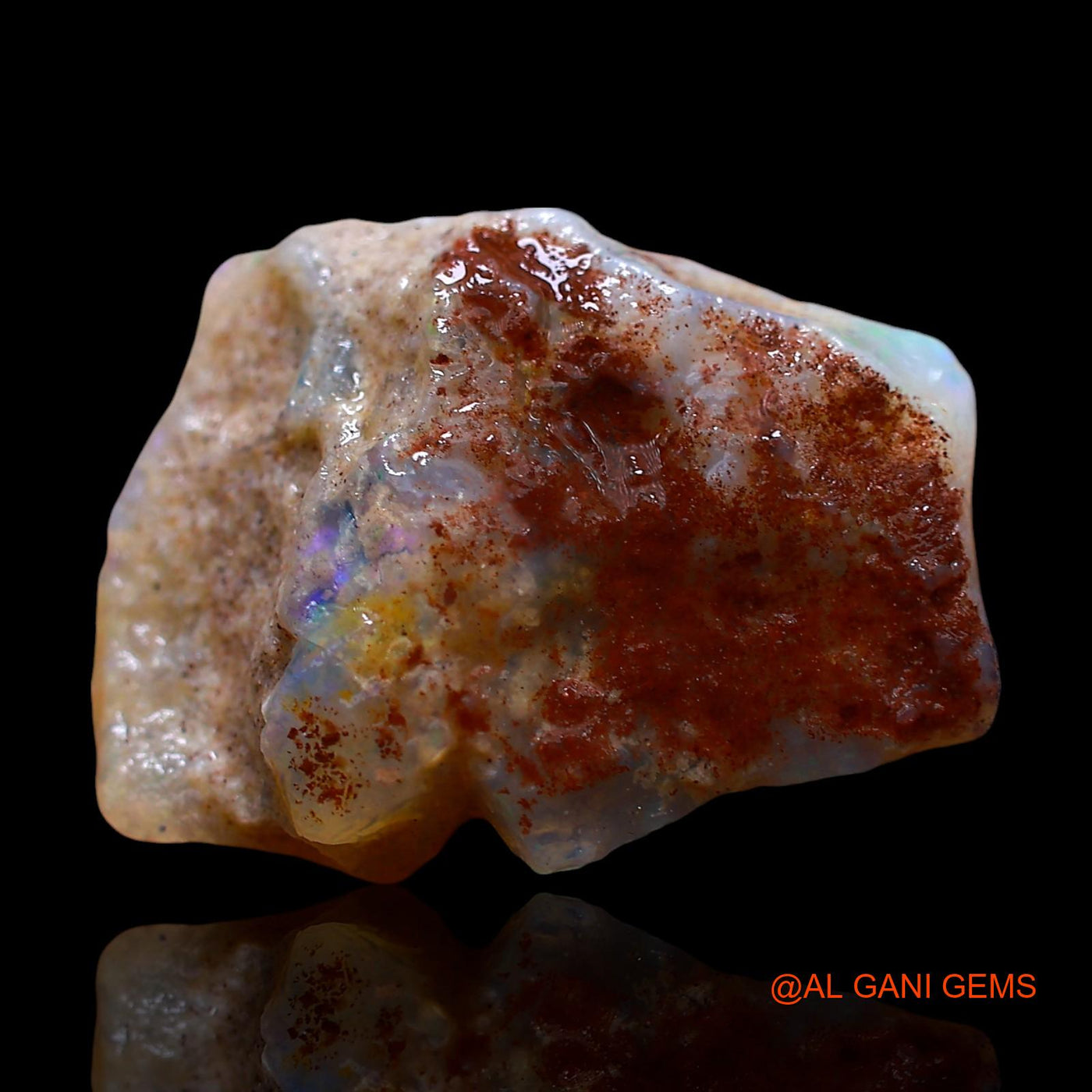 11.00 Cts Natural Australian Fire Opal Loose Gemstone Fancy Rough 20x15x8 mm RE-213