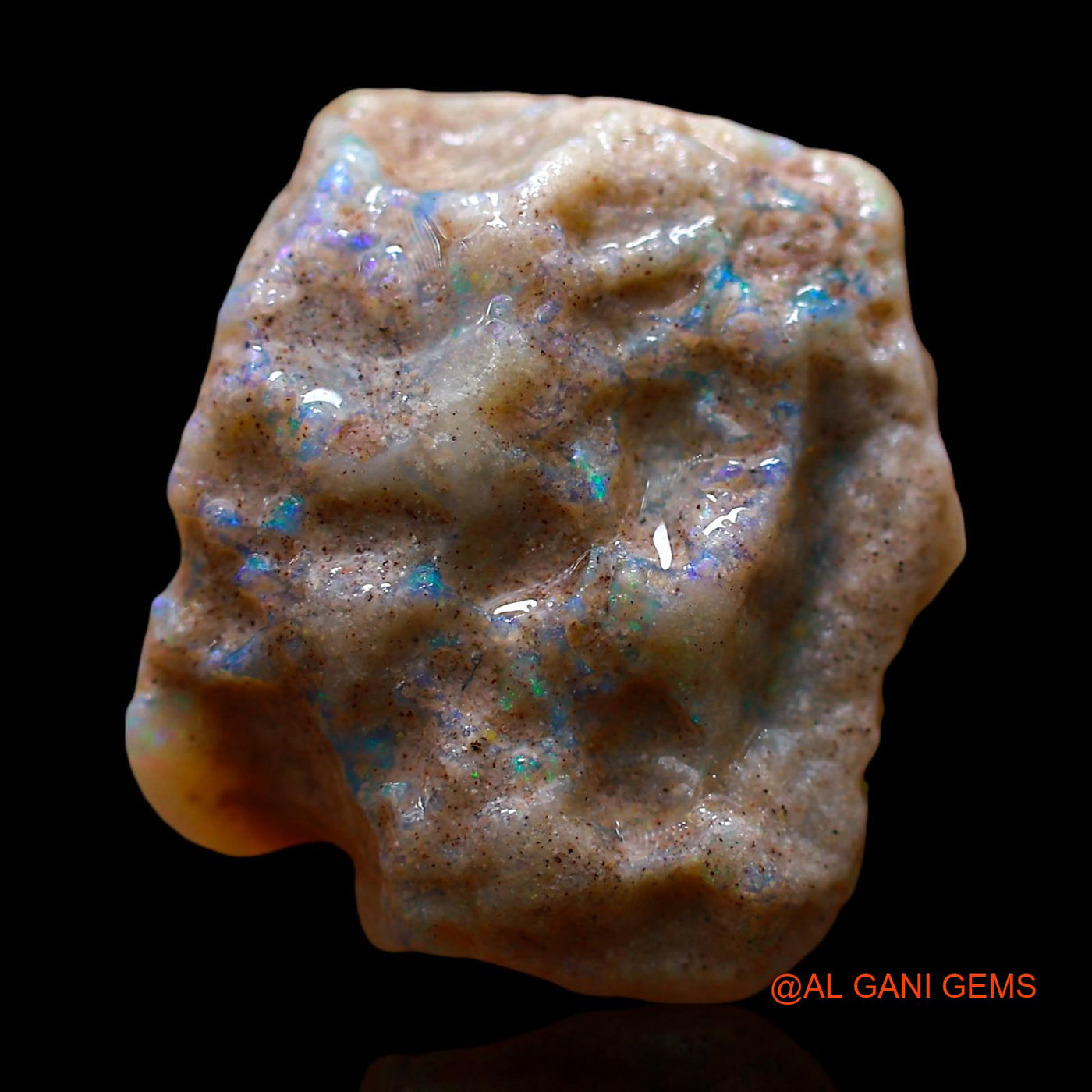 Natural Untreated Fire Opal Loose Gemstone Fancy Rough From Australia 11.00 Cts 16x14x10 mm RE-220