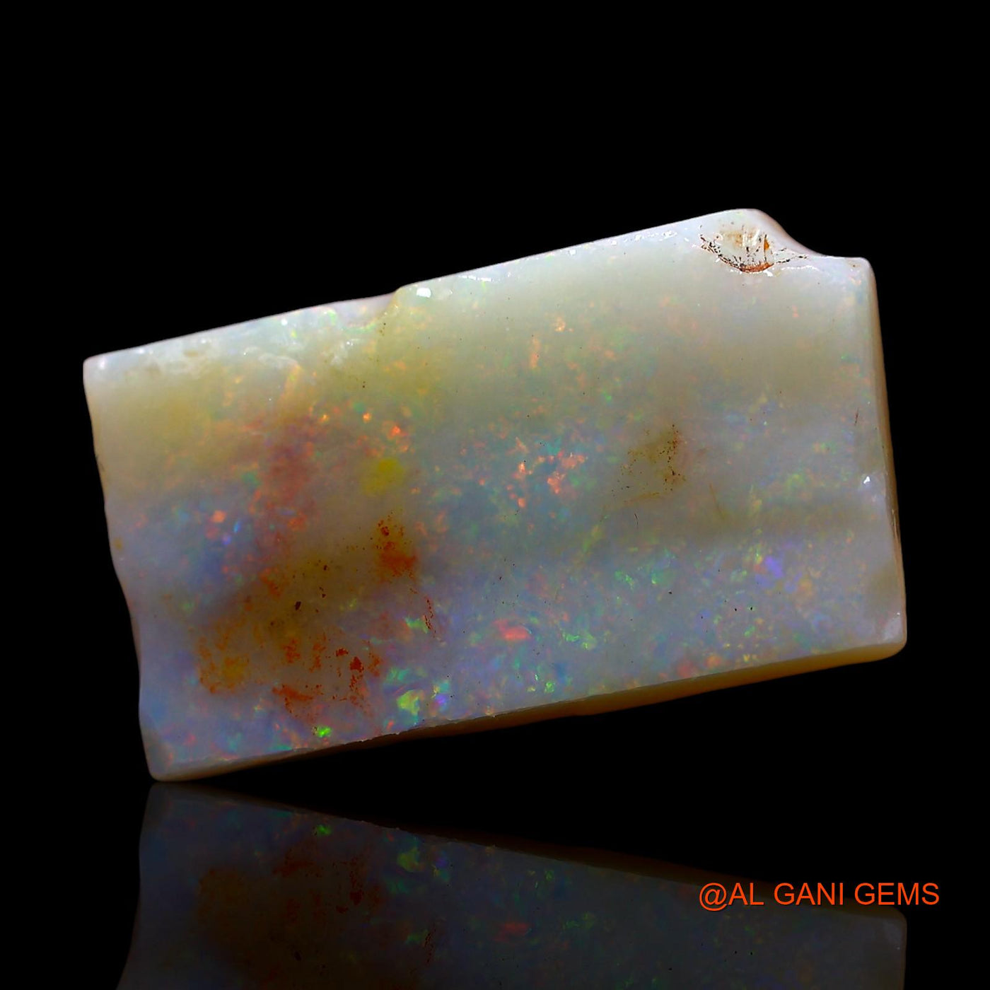 Natural Fire Opal Gemstone 6.00 Cts Loose Fancy Rough From Australia 19x11x3 mm RE-221