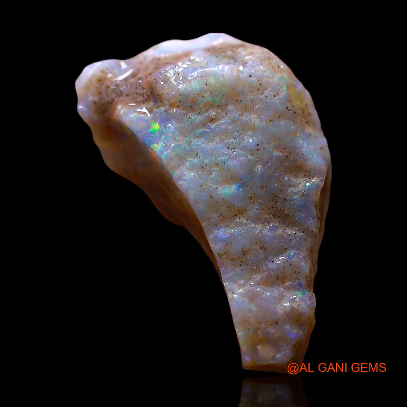 Natural Untreated Fire Opal Loose Gemstone Fancy Rough From Australia 6.00 Cts 20x11x6 mm RE-229