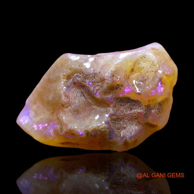 Natural Fire Opal Gemstone 6.00 Cts Loose Fancy Rough From Australia 19x13x6 mm RE-239