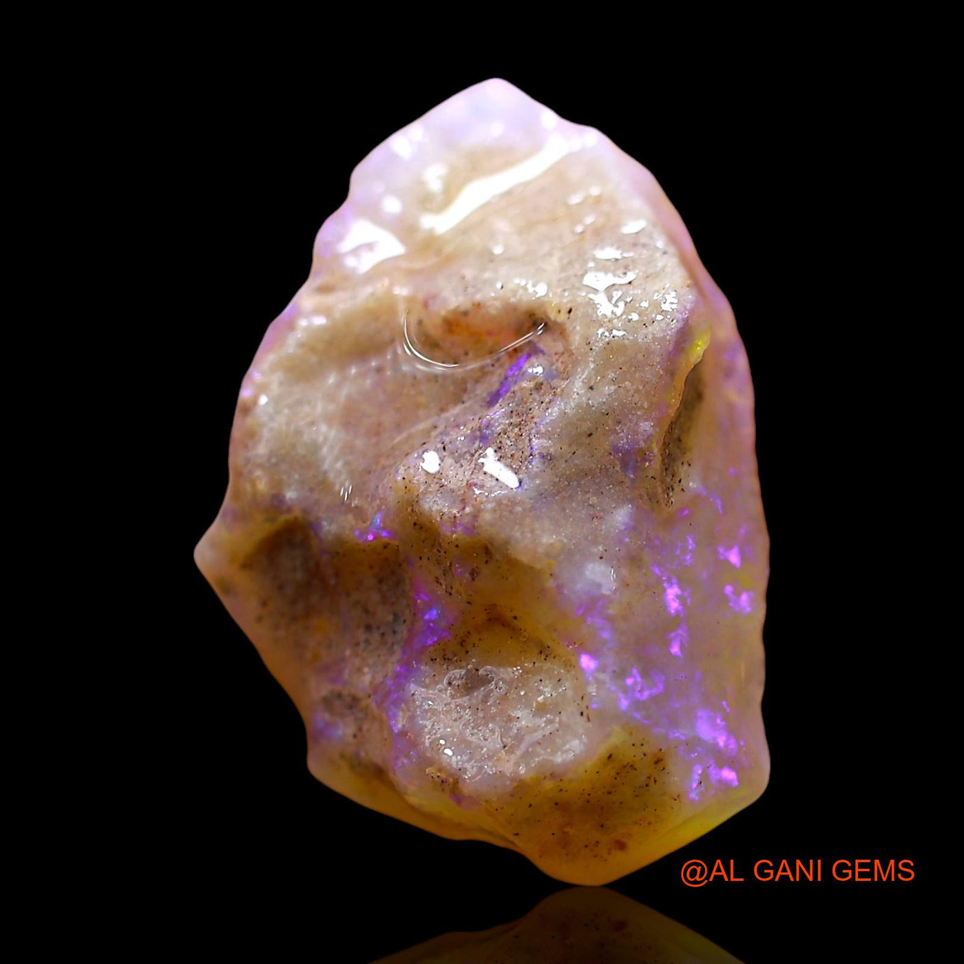 Natural Fire Opal Gemstone 6.00 Cts Loose Fancy Rough From Australia 19x13x6 mm RE-239