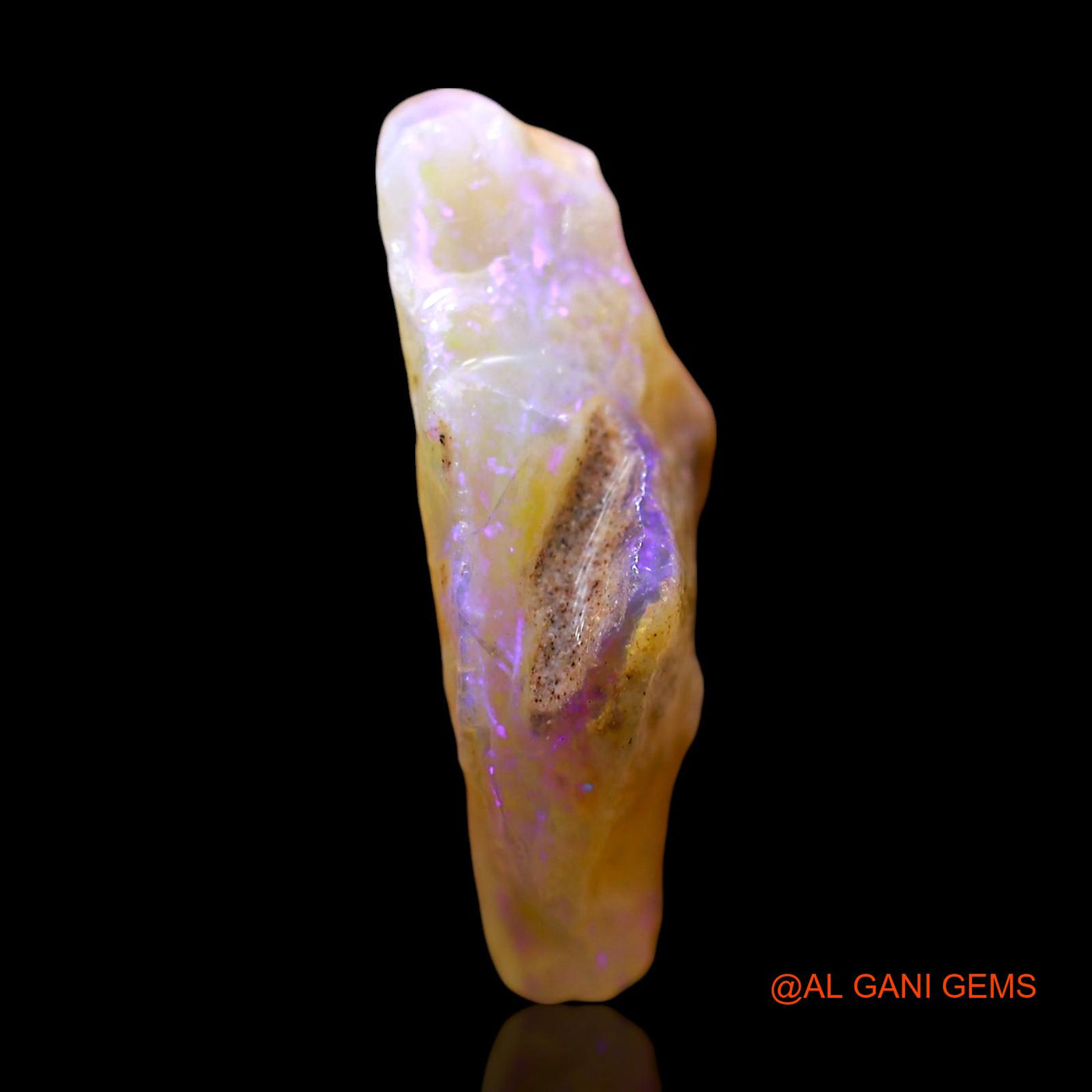 Natural Fire Opal Gemstone 6.00 Cts Loose Fancy Rough From Australia 19x13x6 mm RE-239