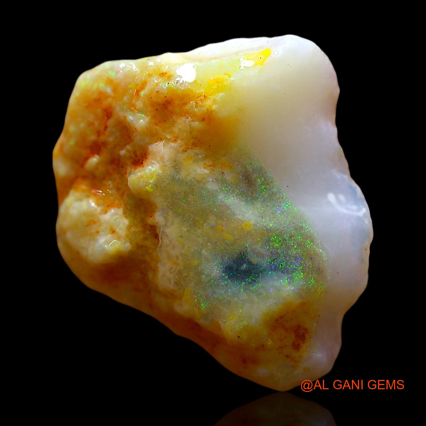 Natural Untreated Fire Opal Loose Gemstone Fancy Rough From Australia 7.00 Cts 18x15x5 mm RE-244