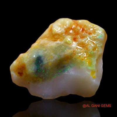 Natural Untreated Fire Opal Loose Gemstone Fancy Rough From Australia 7.00 Cts 18x15x5 mm RE-244