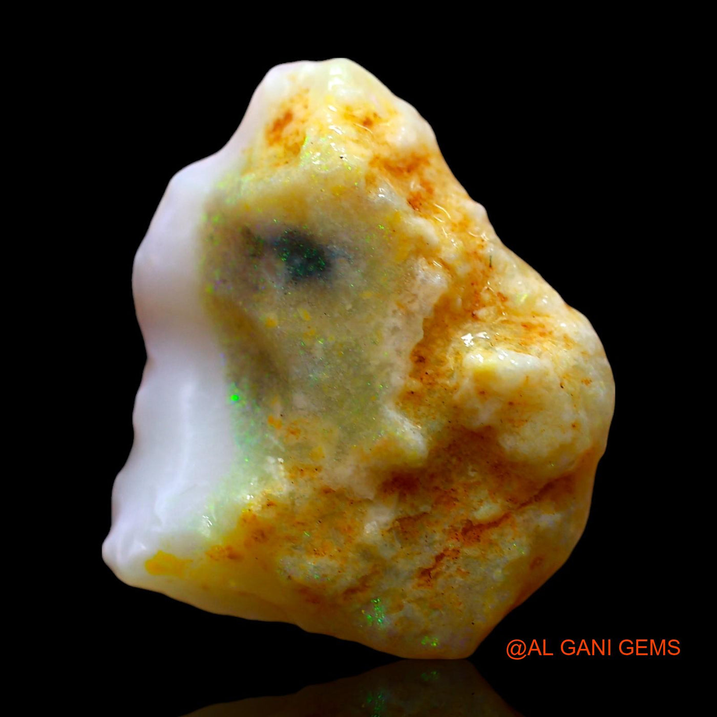 Natural Untreated Fire Opal Loose Gemstone Fancy Rough From Australia 7.00 Cts 18x15x5 mm RE-244
