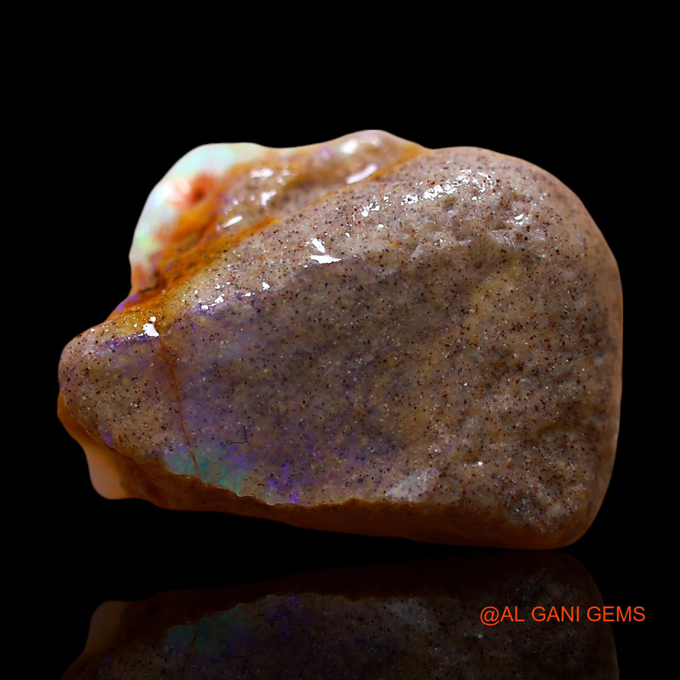 Natural Fire Opal Gemstone 9.00 Cts Loose Fancy Rough From Australia 16x12x7 mm RE-246