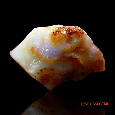 Natural Fire Opal Gemstone 8.00 Cts Loose Fancy Rough From Australia 16x12x8 mm RE-252