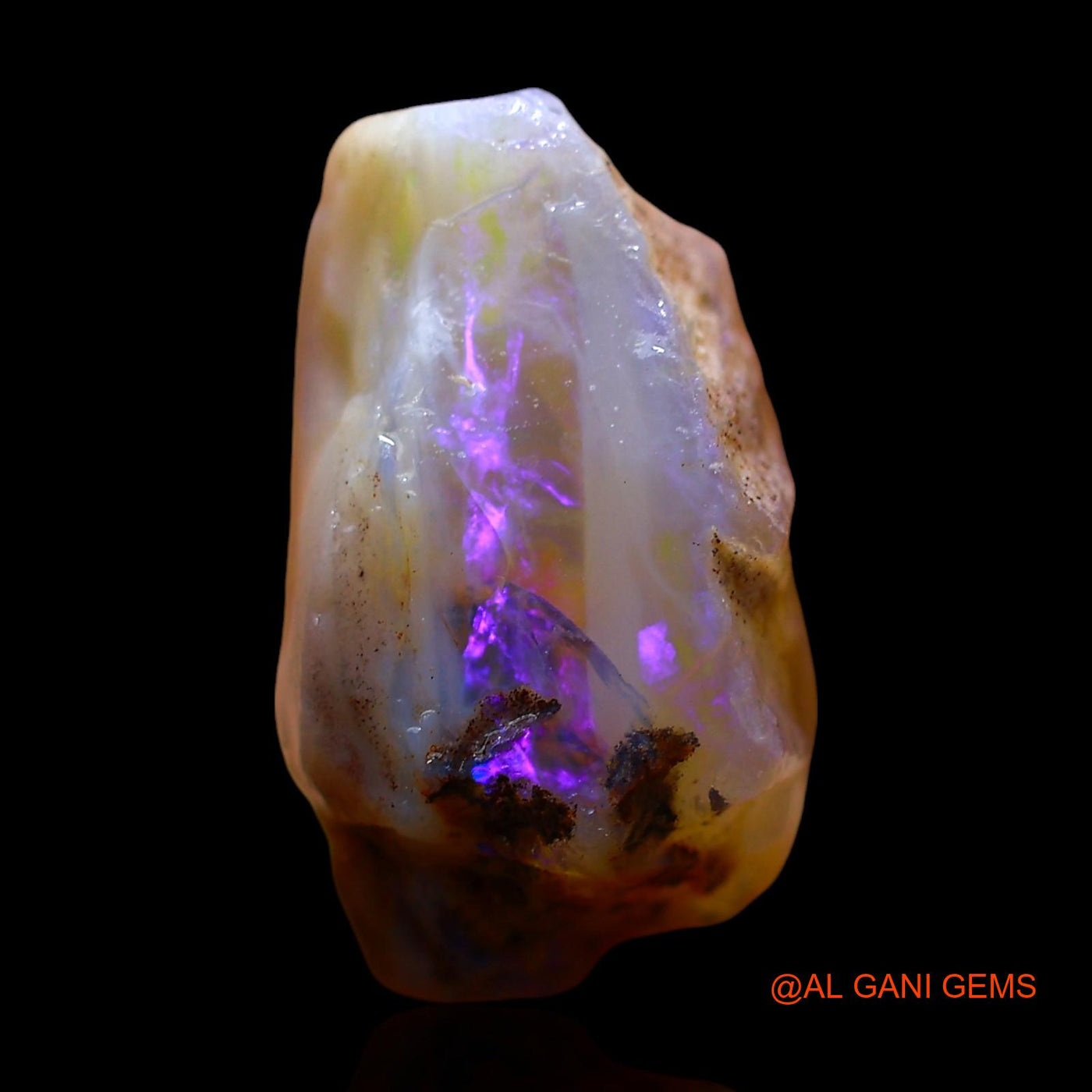 Natural Untreated Fire Opal Loose Gemstone Fancy Rough From Australia 9.00 Cts 15x13x9 mm RE-254