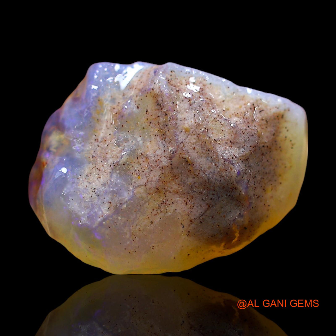 Natural Untreated Fire Opal Loose Gemstone Fancy Rough From Australia 9.00 Cts 15x13x9 mm RE-254